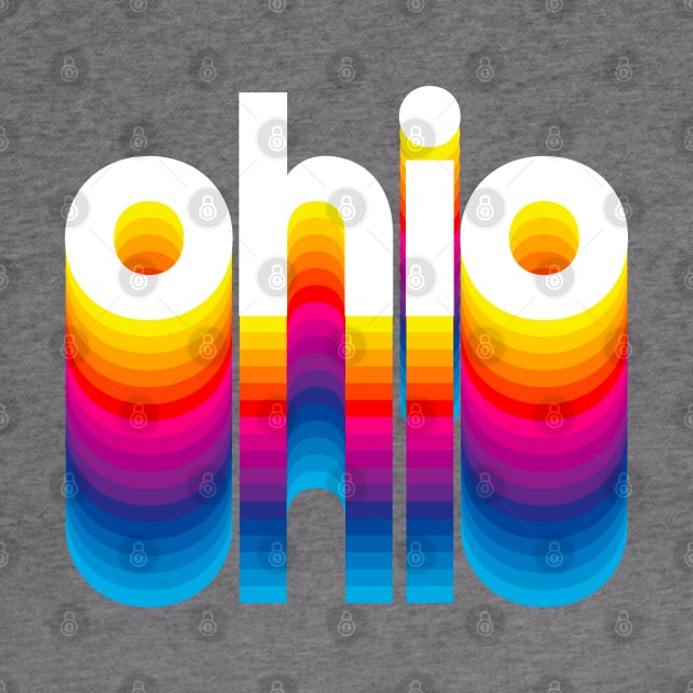 Buckeye State Pride - Rainbow Design I Love Ohio design by Vector Deluxe